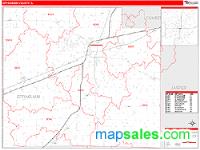 Effingham County, IL Wall Map
