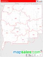 Greene County, IL Wall Map Zip Code