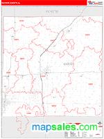 Marion County, IL Wall Map Zip Code