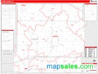 Henry County, IN Wall Map Zip Code