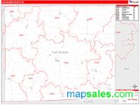 Van Buren County, IA Wall Map Zip Code