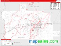 Calcasieu County, LA Wall Map Zip Code