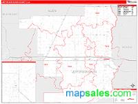Jefferson Davis County, LA Wall Map Zip Code