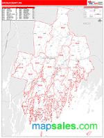 Lincoln County, ME Wall Map Zip Code