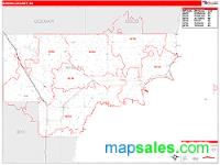 Arenac County, MI Wall Map Zip Code