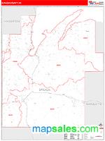 Baraga County, MI Wall Map Zip Code