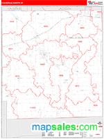 Hillsdale County, MI Wall Map Zip Code