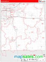 Ingham County, MI Wall Map Zip Code