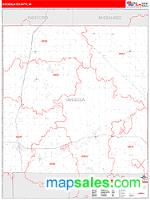 Osceola County, MI Wall Map Zip Code