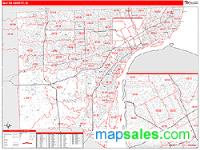 Wayne County, MI Wall Map Zip Code