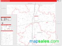 Lincoln County, MS Wall Map Zip Code