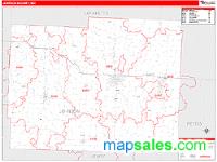 Johnson County, MO Wall Map Zip Code