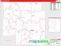 Macon County, MO Wall Map Zip Code