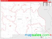 Marion County, MO Wall Map Zip Code