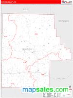 Shannon County, MO Wall Map Zip Code