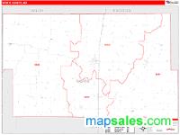 Worth County, MO Wall Map Zip Code