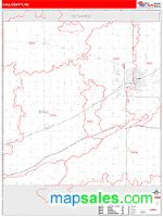 Hall County, NE Wall Map Zip Code
