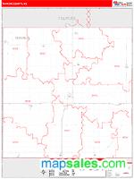 Thayer County, NE Wall Map Zip Code