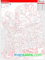 Nassau County, NY Wall Map Zip Code