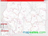 Surry County, NC Wall Map Zip Code