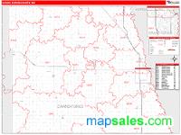 Grand Forks County, ND Wall Map