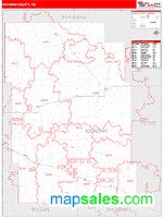 McHenry County, ND Wall Map Zip Code