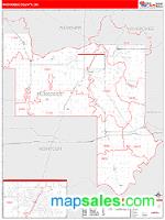 Muskogee County, OK Wall Map Zip Code