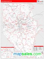 Spartanburg County, SC Wall Map Zip Code