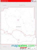 Shannon County, SD Wall Map Zip Code