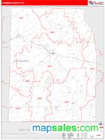 Hardeman County, TN Wall Map Zip Code