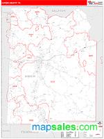 Hardin County, TN Wall Map Zip Code