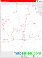 Concho County, TX Wall Map Zip Code