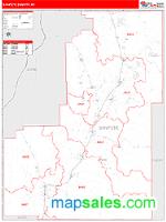 Sanpete County, UT Wall Map Zip Code