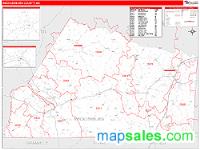Mecklenburg County, VA Wall Map Zip Code