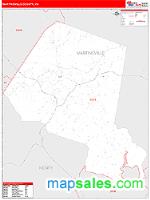 Martinsville County, VA Wall Map Zip Code