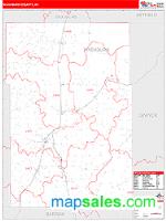 Washburn County, WI Wall Map Zip Code