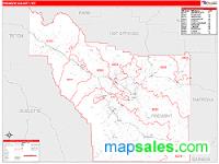 Fremont County, WY Wall Map Zip Code