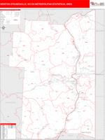 Weirton-Steubenville Metro Area Wall Map