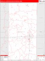 Danville Metro Area Wall Map