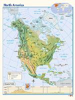 North America Physical Wall Map
