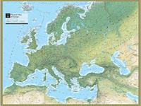 Europe Physical Wall Map