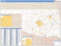 Oklahoma  Wall Map Zip Code