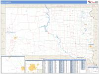 South Dakota  Wall Map Zip Code