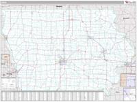 Iowa  Wall Map Zip Code