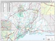 New Haven County, CT <br /> Wall Map <br /> Premium Style 2024 Map
