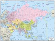 Asia <br /> Political <br /> Wall Map Map