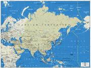 Asia <br />Simplified <br /> Wall Map Map