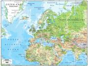 Europe <br /> Physical <br /> Wall Map Map