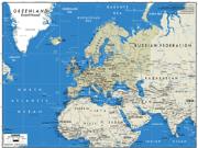 Europe <br />Simplified <br /> Wall Map Map