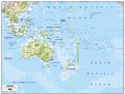 Australia <br /> Physical <br /> Wall Map Map